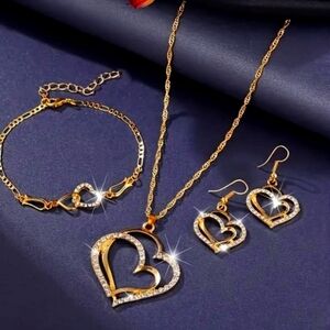 Necklace set earrings bracelet pendant